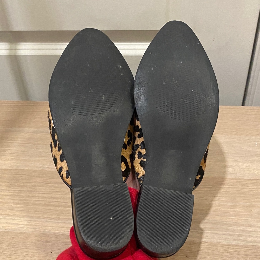 Leopard Print Ponyhair Slip-On Loafers - Picture 5 of 5
